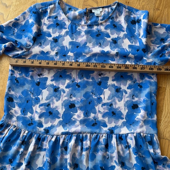 Blouse J.Crew Floral Blue Women's Top - Picture 6 of 8